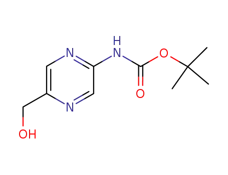 Molecular Structure of 874476-55-8 (tert-Butyl [5-(hydroxymethyl)pyrazin-2-yl]carbamate)