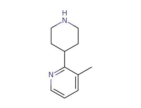 Molecular Structure of 821768-08-5 (Pyridine, 3-methyl-2-(4-piperidinyl)-)