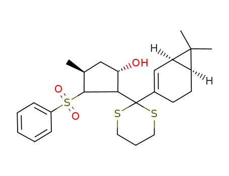 (1S,4S)-3-Benzenesulfonyl-2-[2-((1R,6S)-7,7-dimethyl-bicyclo[4.1.0]hept-2-en-3-yl)-[1,3]dithian-2-yl]-4-methyl-cyclopentanol