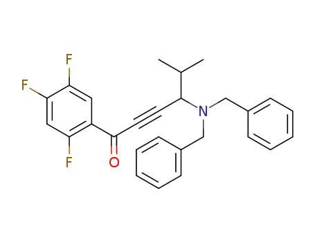 Molecular Structure of 780782-37-8 (2-Hexyn-1-one,
4-[bis(phenylmethyl)amino]-5-methyl-1-(2,4,5-trifluorophenyl)-)