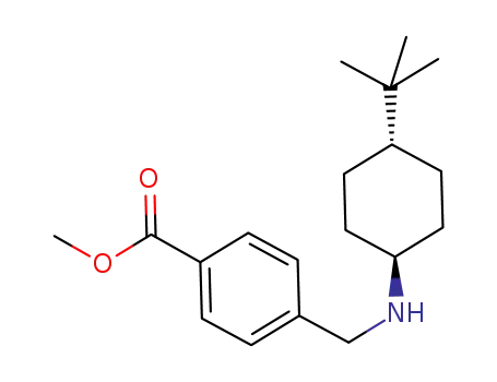 Benzoic acid, 4-[[[trans-4-(1,1-dimethylethyl)cyclohexyl]amino]methyl]-,
methyl ester