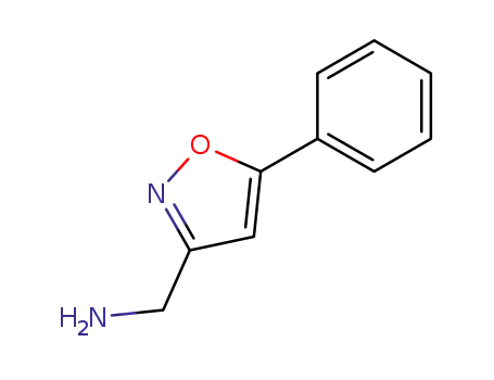 Molecular Structure of 154016-47-4 ((5-PHENYLISOXAZOL-3-YL)METHYLAMINE)