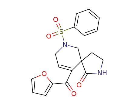 2,7-Diazaspiro[4.5]dec-9-en-1-one,
10-(2-furanylcarbonyl)-7-(phenylsulfonyl)-