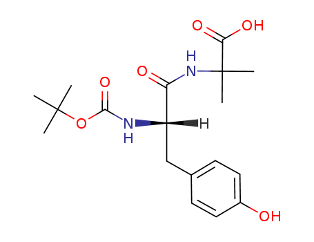 Molecular Structure of 69872-65-7 (Alanine, N-[N-[(1,1-dimethylethoxy)carbonyl]-L-tyrosyl]-2-methyl-)