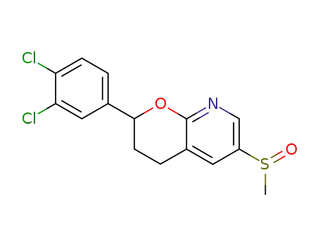 Molecular Structure of 102830-70-6 (2-(3,4-dichlorophenyl)-6-(methylsulfinyl)-3,4-dihydro-2H-pyrano[2,3-b]pyridine)