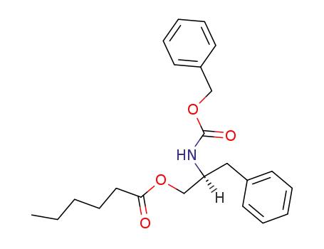 Molecular Structure of 162334-21-6 ((L)-N-benzyloxycarbonyl-2-amino-3-phenylpropylhexanoate)