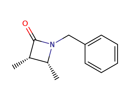 Molecular Structure of 62965-01-9 (2-Azetidinone, 3,4-dimethyl-1-(phenylmethyl)-, cis-)