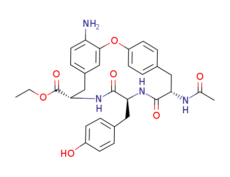 (9S,12S,15S)-15-Acetylamino-4-amino-12-(4-hydroxy-benzyl)-11,14-dioxo-2-oxa-10,13-diaza-tricyclo[15.2.2.1<sup>3,7</sup>]docosa-1<sup>(20)</sup>,3<sup>(22)</sup>,4,6,17<sup>(21)</sup>,18-hexaene-9-carboxylic acid ethyl ester