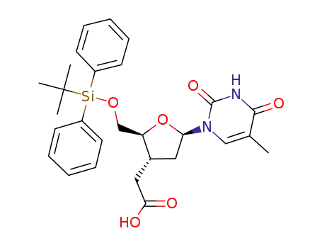 5'-O-(tert-butyldiphenylsilyl)-3'-C-methylenecarboxylic-3'-deoxythymidine