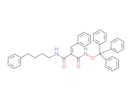 2-benzylidene-<i>N</i>-(4-phenyl-butyl)-<i>N</i>'-trityloxy-malonamide