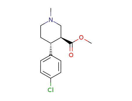 3-Piperidinecarboxylicacid, 4-(4-chlorophenyl)-1-methyl-, methyl ester, (3R,4R)-rel-