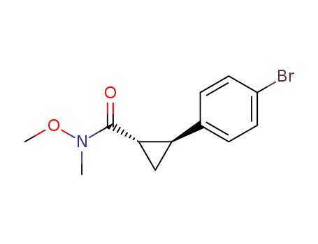 racemic 2-(4-bromo-phenyl)-trans-cyclopropanecarboxylic acid N-methoxy-N-methyl-amide
