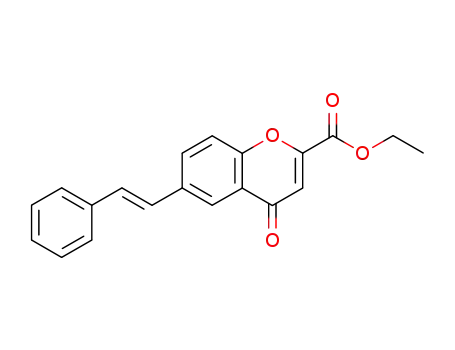 ethyl 4-oxo-6-(E)-styryl-4H-1-benzopyran-2-carboxylate
