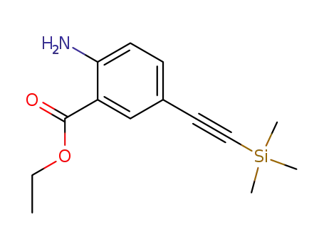 Molecular Structure of 870621-97-9 (2-amino-5-trimethylsilanylethynyl-benzoic acid ethyl ester)