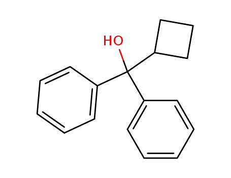 Molecular Structure of 4404-60-8 (cyclobutyl(diphenyl)methanol)