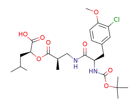 (S)-2-{(R)-3-[(R)-2-tert-Butoxycarbonylamino-3-(3-chloro-4-methoxy-phenyl)-propionylamino]-2-methyl-propionyloxy}-4-methyl-pentanoic acid