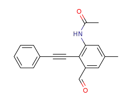 N-[3-formyl-5-methyl-2-(phenylethynyl)phenyl]acetamide