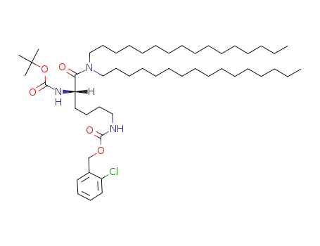 Molecular Structure of 864846-63-9 (N,N-dihexadecyl-N<sup>α</sup>-tert-butoxycarbonyl-N<sup>ε</sup>-2-chlorobenzyloxycarbonyl-L-lysine amide)