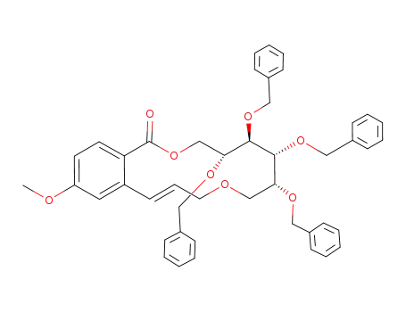4(R),5(R),6(R),7(R)-tetrakis(benzyloxy)-4,5,6,7,8,10-hexahydro-14-methoxy-(11E)-1H,3H-2,9-dibenzodioxacyclotetradecin-1-one