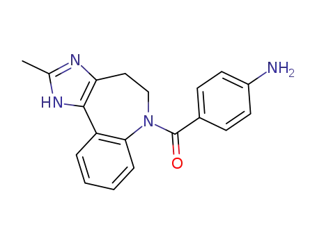 Molecular Structure of 195531-22-7 ((4-aminophenyl)(2-methyl-4,5-dihydrobenzo[b]imidazo[4,5-d]azepin-6(3aH)-yl)methanone)