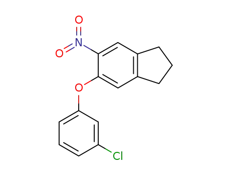 Molecular Structure of 75369-93-6 (5-(3-Chloro-phenoxy)-6-nitro-indan)