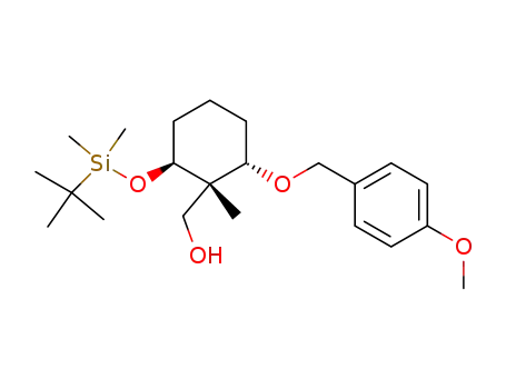 Cyclohexanemethanol,
2-[[(1,1-dimethylethyl)dimethylsilyl]oxy]-6-[(4-methoxyphenyl)methoxy]-1-
methyl-, (1S,2S,6S)-