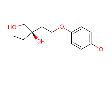 Molecular Structure of 460076-89-5 ((R)-2-ethyl-4-(4-methoxyphenoxy)butane-1,2-diol)