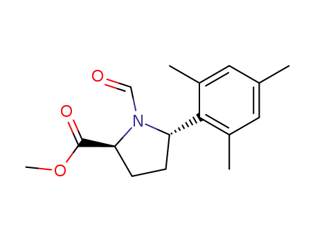 L-Proline, 1-formyl-5-(2,4,6-trimethylphenyl)-, methyl ester, trans-