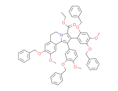 ethyl 8-(benzyloxy)-1-(3-(benzyloxy)-4-methoxyphenyl)-2-(2,5-bis(benzyloxy)-4-methoxyphenyl)-9-methoxy-5,6-dihydropyrrolo-[2,1-a]isoquinoline-3-carboxylate