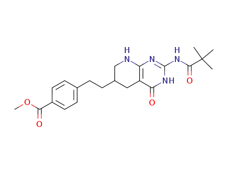 (6RS)-methyl 4-[2-(2-pivaloylamino-4(3H)-oxo-5,6,7,8-tetrahydropyrido[2,3-d]pyrimidin-6-yl)ethyl]benzoate