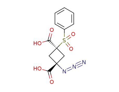 trans 1-azido-3-(phenylsulfonyl)cyclobutane-1,3-dicarboxylic acid