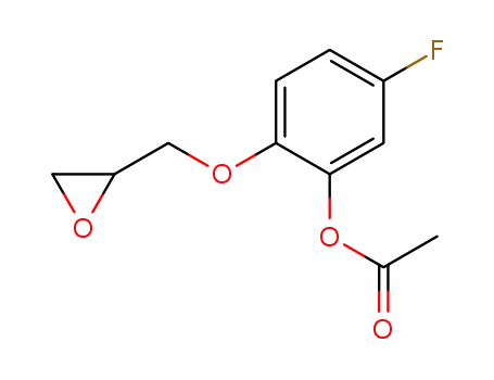 2-acetoxy-4-fluoro-1-(oxiranylmethoxy)benzene