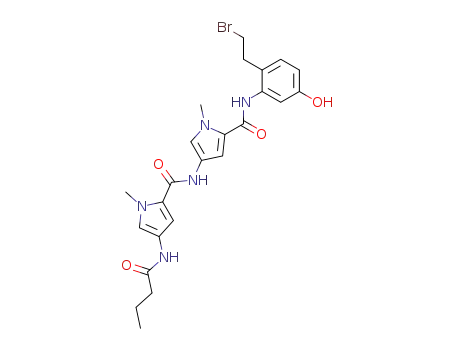 N-(2-(2-bromoethyl)-4-hydroxyphenyl)-1-methyl-4-(1-methyl-4-butanamido pyrrole-2-carboxamido)pyrrole-2-carboxamide
