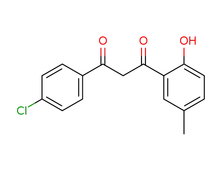 Molecular Structure of 60402-29-1 (1-(4-CHLOROPHENYL)-3-(2-HYDROXY-5-METHYLPHENYL)PROPANE-1,3-DIONE)