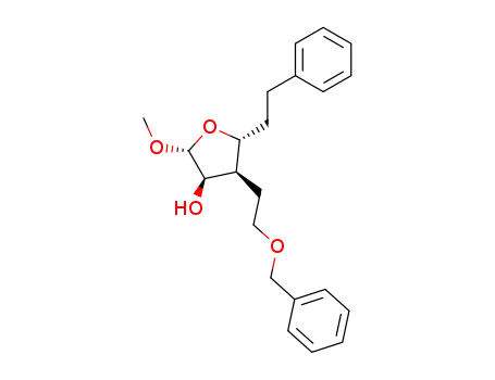 (2R,3R,4S,5R)-4-(2-Benzyloxy-ethyl)-2-methoxy-5-phenethyl-tetrahydro-furan-3-ol