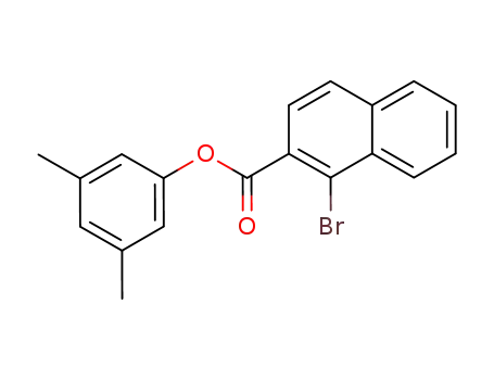 Molecular Structure of 138435-66-2 (2-Naphthalenecarboxylic acid, 1-bromo-, 3,5-dimethylphenyl ester)