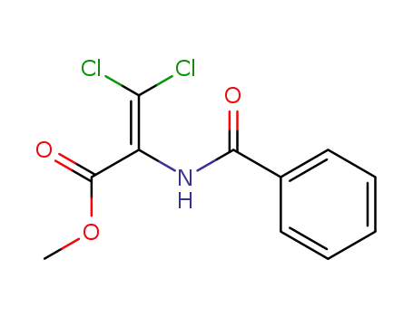 Molecular Structure of 54902-31-7 (2-Propenoic acid, 2-(benzoylamino)-3,3-dichloro-, methyl ester)
