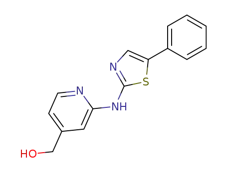Molecular Structure of 329794-11-8 ([2-(5-phenylthiazol-2-ylamino)pyridin-4-yl]methanol)