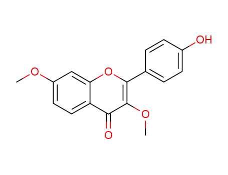 Molecular Structure of 111391-83-4 (4H-1-Benzopyran-4-one,2-(4-hydroxyphenyl)-3,7-dimethoxy-)