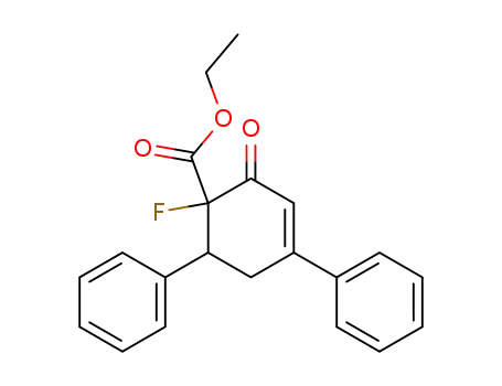 Molecular Structure of 1995-49-9 (1-Fluor-6-oxo-2,4-diphenyl-cyclohexen-<sup>(4)</sup>-carbonsaeure-<sup>(1)</sup>-aethylester)