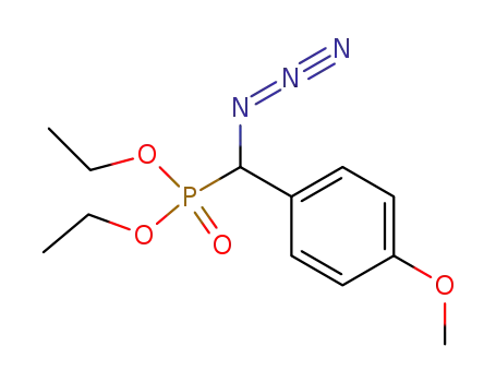 Molecular Structure of 1026496-50-3 ([Azido-(4-methoxy-phenyl)-methyl]-phosphonic acid diethyl ester)