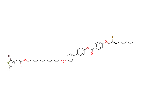 10-(4-(4'-(4''-[(S)-2-fluorooctyloxy]phenylcarbonyloxy))biphenoxy)decyl (2,5-bromo-3-thienyl)acetate