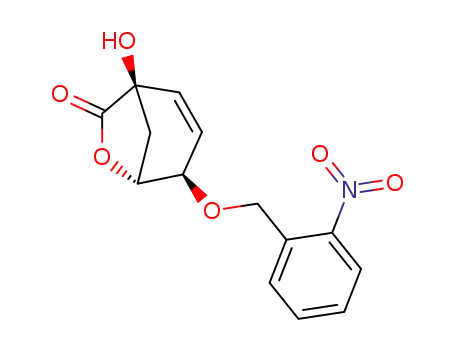 6-Oxabicyclo[3.2.1]oct-2-en-7-one,
1-hydroxy-4-[(2-nitrophenyl)methoxy]-, (1R,4R,5R)-