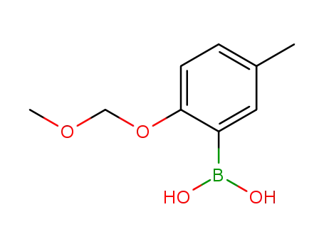 Molecular Structure of 478685-71-1 (2-(Methoxymethoxy)-5-methylphenylboronic acid)
