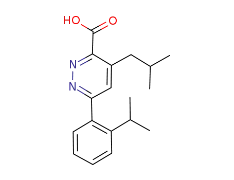 Molecular Structure of 952591-53-6 (4-iso-butyl-6-(2-iso-propylphenyl)pyridazine-3-carboxylic acid)