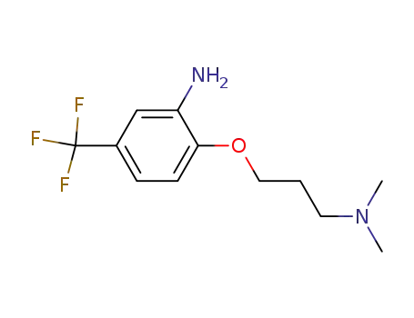 Molecular Structure of 14115-06-1 (2-(3-(dimethylamino)propoxy)-5-(trifluoromethyl)benzenamine)