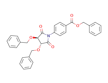 Molecular Structure of 869627-61-2 (benzyl 4-{(3R,4R)-3,4-bis(benzyloxy)-2,5-dioxopyrrolidin-1-yl}-benzoate)