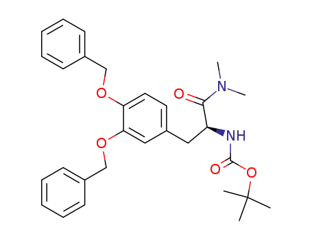 Molecular Structure of 823235-81-0 (Carbamic acid,
[(1S)-1-[[3,4-bis(phenylmethoxy)phenyl]methyl]-2-(dimethylamino)-2-oxo
ethyl]-, 1,1-dimethylethyl ester)