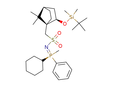 Molecular Structure of 254100-61-3 ((S<sub>P</sub>)-[(1S,2R)-O-(tert-butyldimethylsilyl)isobornyl-10-sulfonamidyl]cyclohexylmethylphenylphosphinimine)