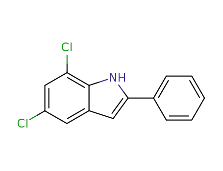 Molecular Structure of 5326-26-1 (5,7-dichloro-2-phenyl-1H-indole)